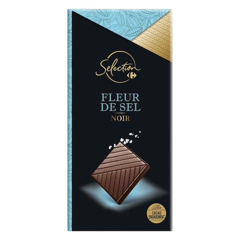 Carrefour Selection Fleur De Sel Dark Chocolate Bar 100GR