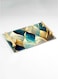 Lowha Decorative Acrylic Serving Tray With Gold Metal Handles And Abstract Marble Design 20x30 cm