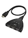 Generic - 3-In-1 LED Light HDMI Auto Switch Adapter Black