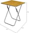 In-House In House Folded Table With Aluminum Framin House Folded Table With Aluminum Frame, 60X60 cm, Square, Assorted Color, Brown