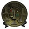 Souvenir Dubai Themed Decorative Metal Plate Bronze