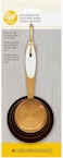 Wilton Navy &amp; Gold Nesting Measuring Cups With Snap-On Ring, 4-Count