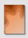 Lowha Spiral Notebook With 60 Sheets And Hard Paper Covers With Abstract Brown Paper Cut Style Design, For Jotting Notes And Reminders, For Work, University, School