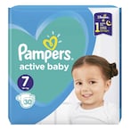 Buy PAMPERS ACTIVE BABY 7(+15KG) 30PCS in Kuwait