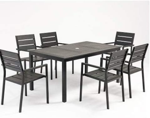 Yulan Outdoor Furniture 6-Seater Aluminum Dinning Set With Cushion-19148-9 489