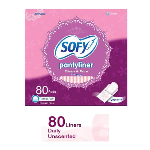 Buy Sofy pantyliner daily fresh unscented x 80 in Saudi Arabia