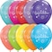 Qualatex Congratulations Tropical Assortment Latex Balloons 6-Pieces- 11-Inch Size