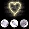Neon Warm White Heart-Shaped LED Light 38x29.5cm