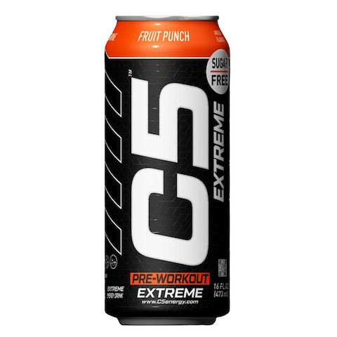 C5 Sugar-Free Pre-Workout Extreme Energy Drink Fruit Punch 473ml