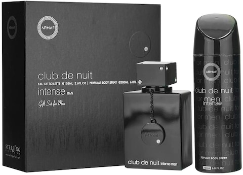 Armaf Club De Nuit Intense Set For Men: Eau De Toilette 105ml + Perfumed Body Spray 200ml