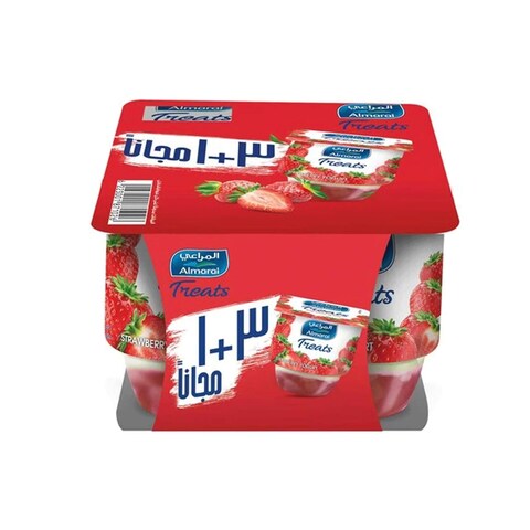 Almarai Yogurt Treats Strawberry 105 Gram 4 Pieces Online | Carrefour ...