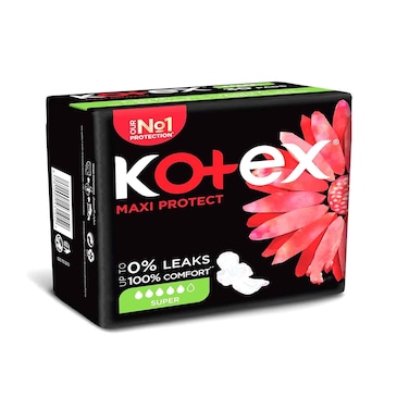 كوتكس ماكسي بروتكت 100% سوبر بالأجنحة 50 فوطة