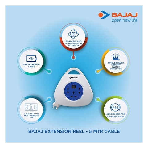 Bajaj Extension Reel Power Cord