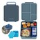 Eazy Kids Jumbo Bento Lunch Box w/ Thermos &amp; Sauce Jar- Grey