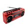 Echo Audio Retro Blast Bluetooth Boombox, Portable Cassette/Tape Player, AM/FM/SW 3 Band Radio, Two 8 W X-Bass Speakers, Voice Recorder, Headphone Jack, Supports USB and SD Cards (Red)