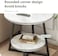 Jjone Round Coffee Table, Double Layer Sofa Side Table End Table, Imitation Marble Coffee Round Table Snack Table Bedside Table With Simple Design For Living Room Small Space (H221-B)