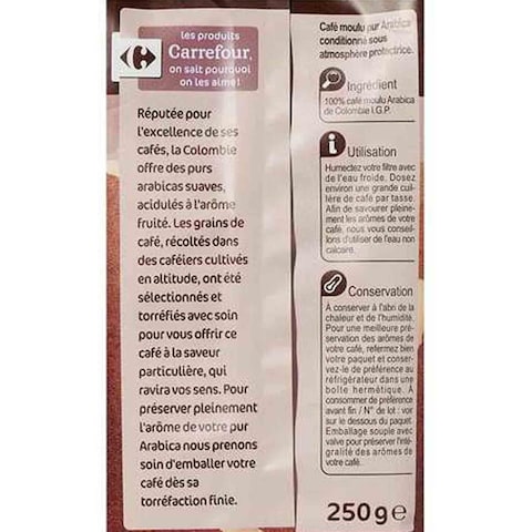 Carrefour Colombian Ground Coffee 250g