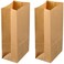 Party Time 24-Pieces Brown Kraft Paper Bags Breakfast Square Bottom Paper Bags Candy Food Paper Bags Baking Dessert Party Paper Bags (24x13x8cm)