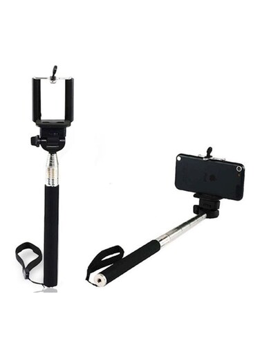 Generic - Extendable Handheld Selfie Stick For Smartphone Black