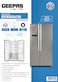 Geepas Side By Side Refrigerator, 550 Litre, GRFS5520SXHN 1 Year Warranty Digital Control Temperature Display Inverter Compressor Temper 5 Year Compressor Warranty
