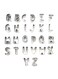 Generic 26-Piece Alphabet Shaped Cookie Cutter Silver 20Centimeter
