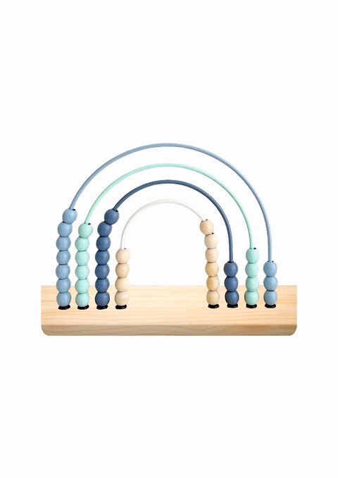 Woody Buddy - Rainbow Abacus - Blue