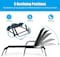 Yulan Outdoor Adjustable Reclining Patio Chaise Lounge, Gray And Black, 627