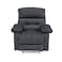 In House Velvet Rocking Recliner Chair - Dark Grey - NZ60
