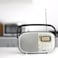 Geepas Rechargeable Radio - FM/AM Radio With 2 Headphone Socket, Enhanced Portable Comfortable Handle &amp; Timer Auto Start, Digital Display, Ideal For Indoor &amp; Outdoor Use
