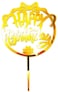 Generic "Party Fun" Beautiful Round Shaped 'Happy-Birthday' Cake Topper For Any Occasion (Pack Of 12 Units)