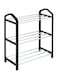 Generic 3-Tier Shoe Rack Black/Silver