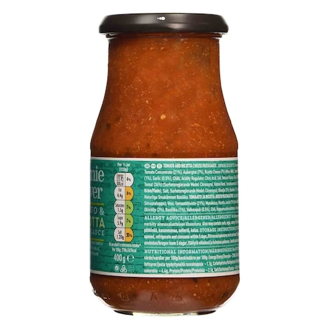 Jamie Oliver Pasta Sauce Tomato Ricotta And Basil 400g