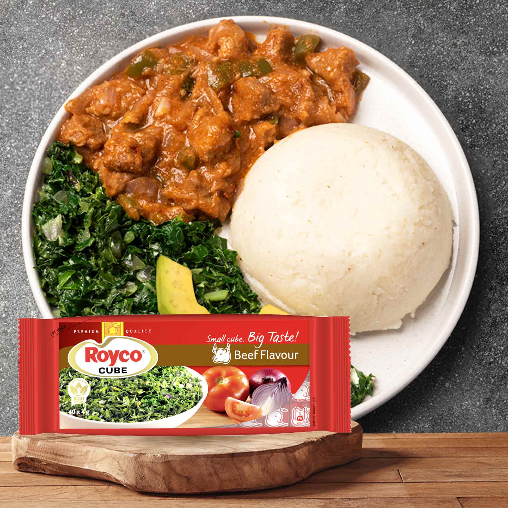 Royco Fortified Beef Cubes, For nutritious meals full of flavour, 4g x 40