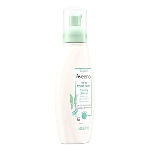 Aveeno Clear Complexion Foaming Salicylic Acid Face Cleanser 180ml