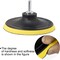 AL ARQAM 5 Inch(125mm) Hook and Loop Buffing Pad for Sanding Discs, Rotary Backing with M14 Drill Attachment Adapter Soft Foam Layer