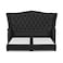 In House Taj Mahal Linen Bed Frame - Single - 200x120cm - Dark Gray