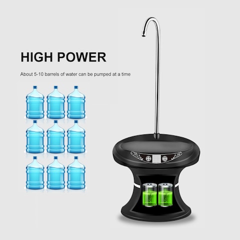 Generic-Electric Water Pump Dispenser with Tray Automatic Water Bottle Pump Touch Control USB Chargeable Drinking Water Pump For Home Office