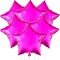 Party Time 6-Pieces 18 Inches Pink Star Foil Balloons Set For Wedding, Anniversary, Birthday Party Decorations - Party Supplies