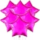 Party Time 6-Pieces 18 Inches Pink Star Foil Balloons Set For Wedding, Anniversary, Birthday Party Decorations - Party Supplies