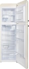 Hoover 326L Top Mount Retro Style Refrigerator, Total No Frost Design, Fresh Room, Humidity Control, Metal Texture Handle, Bottle Rack, 1 Year Warranty, Cream - HTR-M326-RC