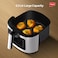 IMPEX 6L Mechanical Air Fryer - 6L Big Pot, 5.8L Non-Stick Frying Basket, 80-200&deg;C Temperature Setting, 60 Min Timer, With 2 year Warranty Black-AF 4304