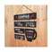 Welocme To The Coffee House Wooden Signboard Wall Hanging Black Color