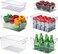Atraux Fridge Organizer Bins, Space Sever Storage Box For Pantry Kitchen Cupboard in Bathroom - 6-Pack