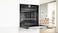 Bosch Series 8 Built-In Oven, 60 x 60cm, Digital Control Ring And TFT-Touchdisplay, Home Connect For Remote Monitoring And Control Via The App, Black HBG776NB1M