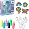 Window Art Paint Toy For Kids, Create Your Own 24 Suncatchers With 24 Suction Cups, Assorted 9 Colors Paints, DIY Arts &amp; Crafts Kit, Toys For Boys &amp; Girls