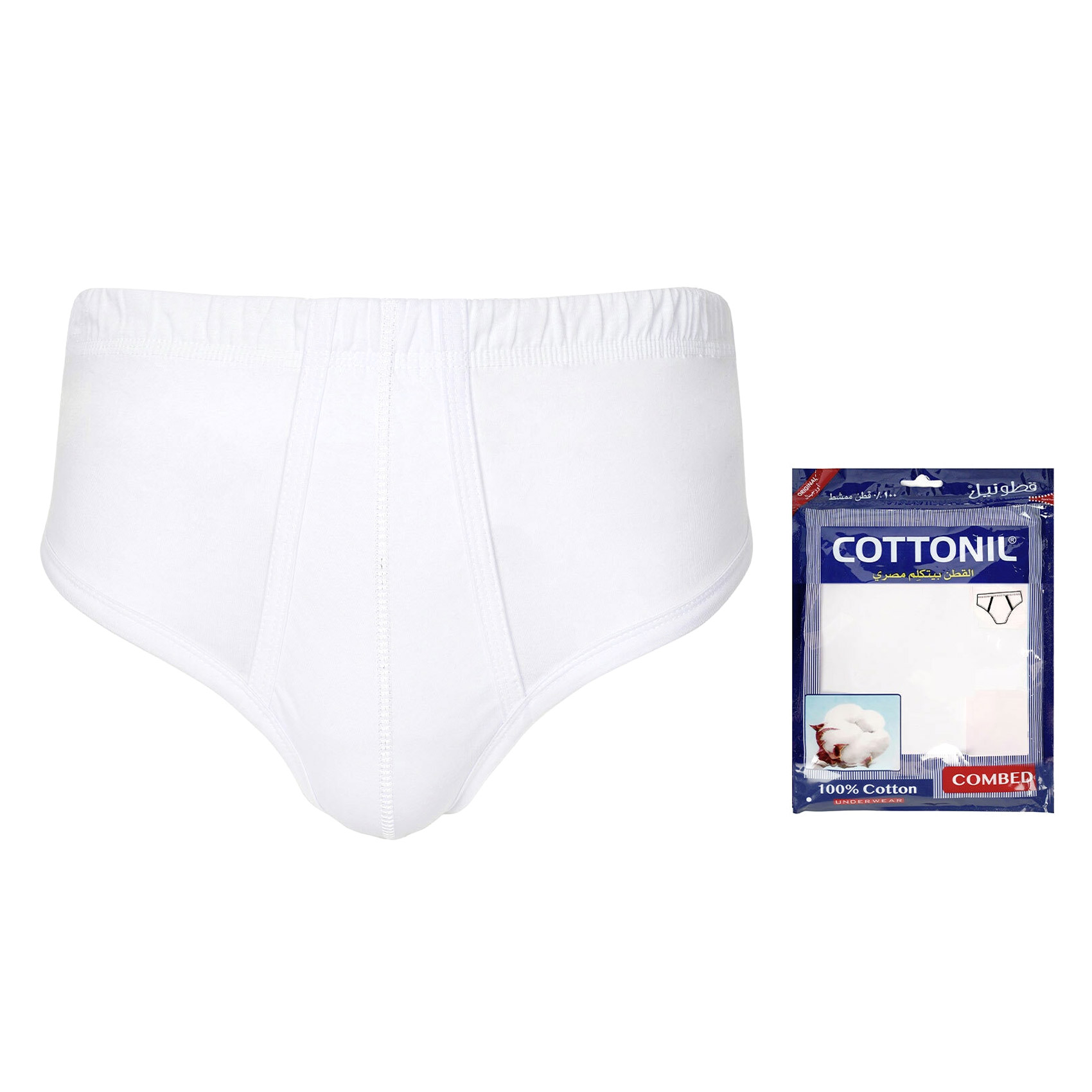 Cottonil Briefs White Underwear Combed Medium