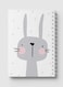 Lowha Spiral Notebook With 60 Sheets And Hard Paper Covers With Rabbit Cartoon &amp; Dots Design, For Jotting Notes And Reminders, For Work, University, School