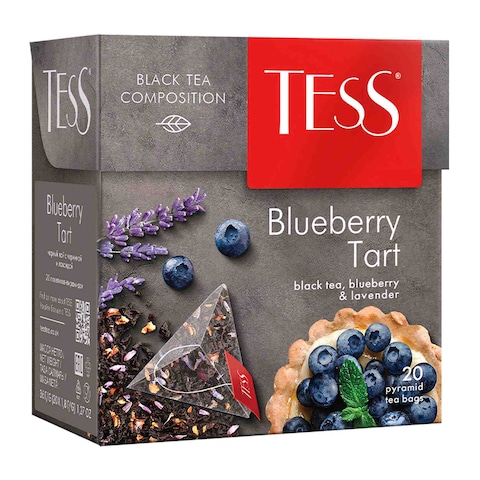 Buy Tess Blueberry Tart Black Pyramid 20 Tea Bags in UAE