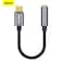 Baseus Type-C Male to 3.5mm Female Adapter L54 Cable Baseus L54 AudioAdapter USB-C+mini jack 3,5mm smartphone that does not have an AUX input earphone jack for earphones with USB-C connector Black