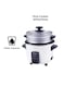 Sonashi SRC-306 Rice Cooker, Removable Cooking Pot With Metal Housing, Tempered Glass Lid, Home Appliances